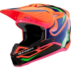 Alpinestars Supertech S-M3 Deegan, Motocrosshelm Jugend - Neon-Orange/Lila/Neon-Pink - L