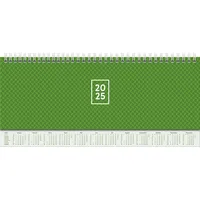 Brunnen Querterminbuch Modell 772 (2025), 2 Seiten = 1 Woche, 297 × 105 mm, 112 Seiten, Karton-Einband mit verlängerter Rückwand, grün