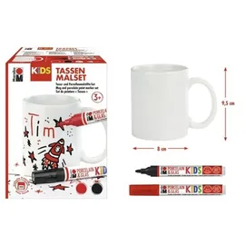 Marabu KiDS Porcelain und Glaspainter Tassen Malset 1 St. rot/schwarz