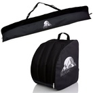 BambiniWelt by Rafael K. Skitasche Skitasche Ski-Schuh-Tasche KOMBI SET 160cm oder 180cm wasserdicht (Skitasche + Skischuhtasche), wasserdichtes, starkes Cordura-Gewebe schwarz