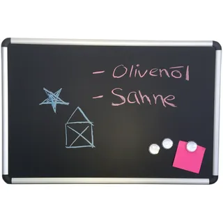 Board für Magnete oder Kreide mit Alurahmen 60 x 40 cm