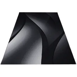 Stilvoller Designer Kurzflor Teppich - Abstraktes Wellen Design