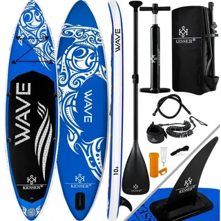 Kesser KESSER® Aufblasbares SUP Board Set Stand Up Paddle Board Premium Surfboard Wassersport 6 Zoll Dick Komplettes Zubehör 130kg