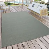 Paco Home Outdoor Teppich Für Terrasse und Balkon Küchenteppich Einfarbig Modern grün Grösse:300x400 cm