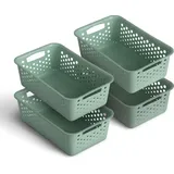 ProHome Aufbewahrungskorb 2L mit Griffen 25 x 16 x 8 cm grün