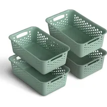 ProHome Aufbewahrungskorb 2L mit Griffen 25 x 16 x 8 cm grün