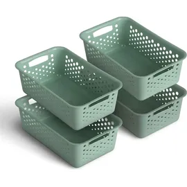 ProHome Aufbewahrungskorb 2L mit Griffen 25 x 16 x 8 cm grün