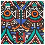 BrightGlow Baumwollstoff Boho-Stoff Meterware Geometrisches Muster Stoff Zum Nähen aus Baumwolle Retro-Dekostoff Ethnisches Nähstoffe Kostümstoff für DIY Handgefertigte Grün 100 X 145CM