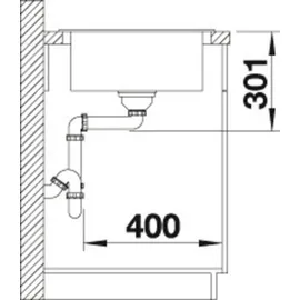 Blanco Elon XL 6 S links Einbau von Oben silgranit softweiß Handbetätigung 780 x 500 mm