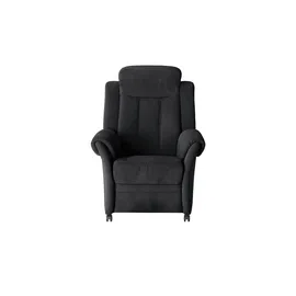 Polstermöbel Oelsa Fernsehsessel Andorra Mikrofaser 87 x 108 x 110 cm Schwarz mit Rollen