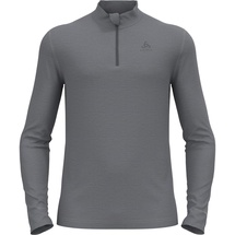 Odlo Herren Funktionsunterwäsche Langarm Shirt mit Reißverschluss MERINO 260, odlo steel grey melange, XXL