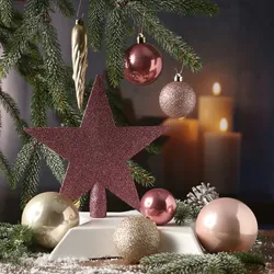 Weihnachtskugeln mit Stern Baumspitze Christbaumkugeln bruchfest 33er Set