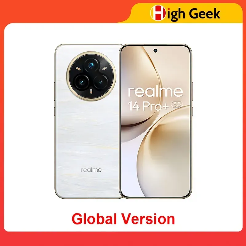 Globale Version realme 14 Pro Plus 5G Smartphone Sony 3X Periscope OIS Kamera Snapdragon7s Gen 3 80W SUPERVOOC Charge IP69
