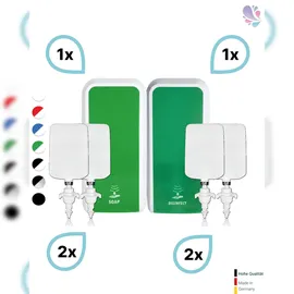Blanc HYGIENIC KOMPLETT-SET HANDHYGIENE SENSOR: Desinfektionsspender SENSOR + 2 Kartuschen & Schaumseifenspender SENSOR + 2 Kartuschen