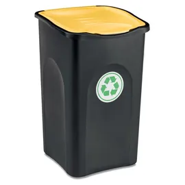 stefanplast Mülleimer 50 l Schwarz-Gelb