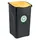 stefanplast Mülleimer 50 l Schwarz-Gelb