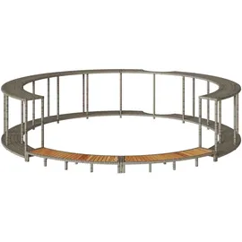 vidaXL Whirlpool-Umrandung Holztreppe schwarz