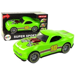 LEAN Toys Spielzeug-Auto Auto Fahrzeug Sport Sound Licht Effekte Sportreifen Spielzeug Fahrzeug grün