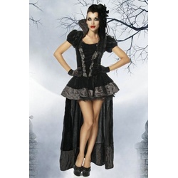 Vampir-Kostüm 2-tlg. Gothic Outfit Vampir-Kostüm aus Samt, Karneval Halloween schwarz L
