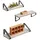 Relaxdays Wandregal 3er Set 30 x 35 x 40 cm Greige