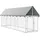 vidaXL Outdoor-Hundezwinger mit Dach 400 x 100 x 150 cm Stahl Silber