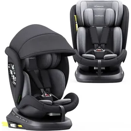 XOMAX 946i Kindersitz drehbar 360° mit ISOFIX, Liegefunktion I mitwachsend I 0-36 kg, 0-12 Jahre, Gruppe 0/1/2/3 I 5-Punkt-Gurt und 3-Punkt-Gurt I Bezug abnehmbar, waschbar I ECE R129