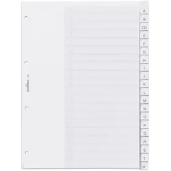 Durable Register A4 blanko PP 20-teilig transparent