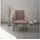 DOMO collection Sessel Delft 60 x 71 x 83 cm altrosa Chenille-Optik