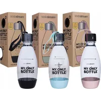 3X Sodastream Mob-Flasche Für Sättigungsbecher | Set Aus 3 0,5L-Flaschen | Flaschen In: Schwarz, Blau, Pink | Wasserflaschen 500Ml - Schwarz/Blau/Rosa
