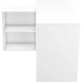 preisbrecher Eckschreibtisch Schreibtisch Arbeitstisch Bürotisch Tisch "Dewirovo I" (Weiß)