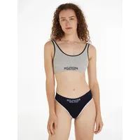 Tommy Hilfiger Underwear Bikinislip BIKINI Rippware, breiter Bund, Logoschriftzug blau M (38)