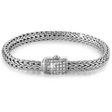 KUZZOI Silberarmband Gliederarmband Damen Zirkonia Kristalle 925 Silber silberfarben 20