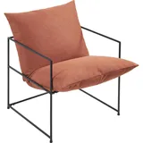 [en.casa] Sessel Utsjoki 90x61x70 cm Schwarz/Orange
