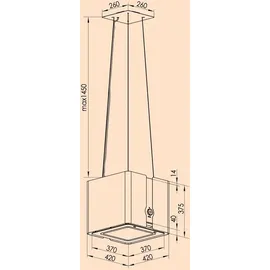 Klarstein Futurelight Smart Inselhaube 42 cm silber