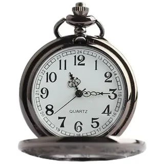 LIWEARE Vintage Taschenuhr, Retro Quarz Taschenuhr, Retro Taschenuhr Herren Mit Kette, Antik Kettenuhr Mit Arabischen Ziffern, Vintage Herren Taschenuhr Mit Kette, Klassische Herren-Taschenuhr