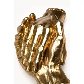 Kare Deko Objekt Shake Hands Gold 25cm