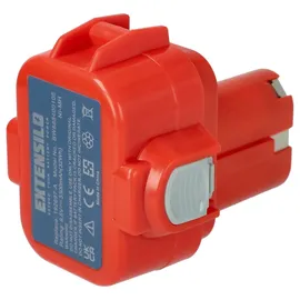 EXTENSILO Akku kompatibel mit Makita 6201DWH, 6202D, 6202DW, 6221D, 6221DW, 6221DWE Elektrowerkzeug (3300 mAh, NiMH, 9,6 V)