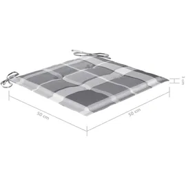 vidaXL Gartenstuhl mit Kissen 59,1 x 57 x 52,5 cm grau 8 St.