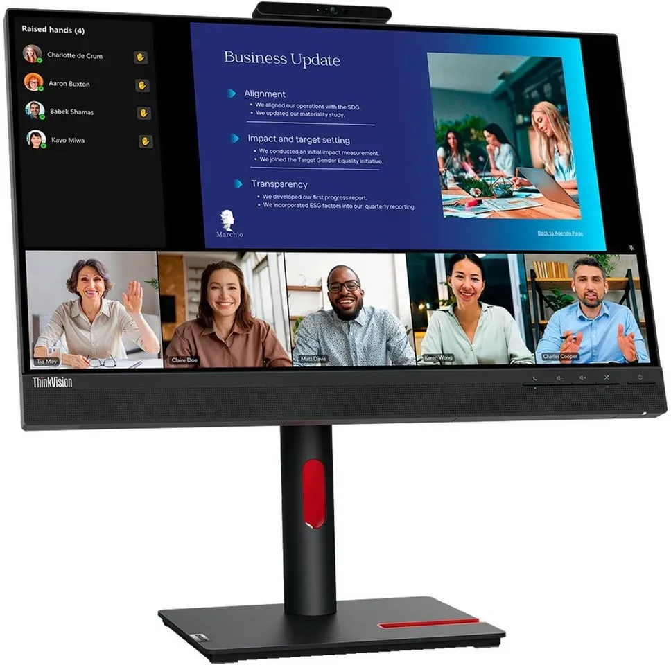 Lenovo Lenovo ThinkVision T24v-30, LED-Monitor, (Full HD, LED-Monitor (1920 x 1080 Pixel px, 4 ms Reaktionszeit) schwarz