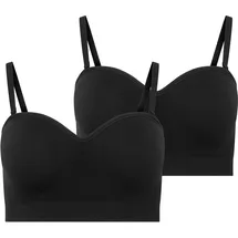 Jockey Bügelloser BH JOCKEY "Seamfree", Damen, Gr. XL, N-Gr, schwarz, Jersey, Obermaterial: 94% Polyamid, 6% Elasthan, unifarben, BHs, abnehmbare Träger, breites Unterbrustband