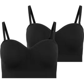 Jockey Bügelloser BH JOCKEY "Seamfree", Damen, Gr. XL, N-Gr, schwarz, Jersey, Obermaterial: 94% Polyamid, 6% Elasthan, unifarben, BHs, abnehmbare Träger, breites Unterbrustband