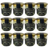 12x Original Deutscher Honig rein Frühtracht "Frühlingserwachen" 250g im Glas cremig gerührt Regionales Produkt aus Oberfranken (Nord-Bayern)
