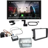 Kenwood DMX8021DABS Android Auto CarPlay Einbauset für T6 Sharan 2 Beetle