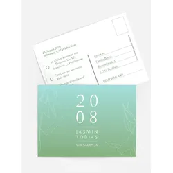 Antwortkarten für Ihre Feier selbst gestalten mit Spruch und Fotos im Onlinedesigner bei Meine-Kartenmanufaktur.de