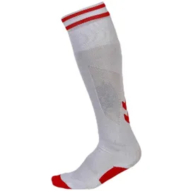 hummel Element Stutzenstrümpfe Weiß/Rot 43-45