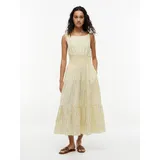 Tommy Hilfiger Trägerkleid Midi Gestreift Gelb/Grau/Weiß 36