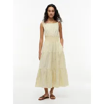 Tommy Hilfiger Trägerkleid Midi Gestreift Gelb/Grau/Weiß 36