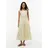 Tommy Hilfiger Trägerkleid Midi Gestreift Gelb/Grau/Weiß 36