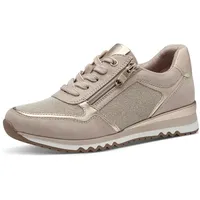 Marco Tozzi Damen Sneaker flach Vegan Freizeit, Beige (Dune Comb), 42 EU