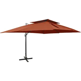 vidaXL Ampelschirm mit Lüftung 400 x 300 cm Terrakotta